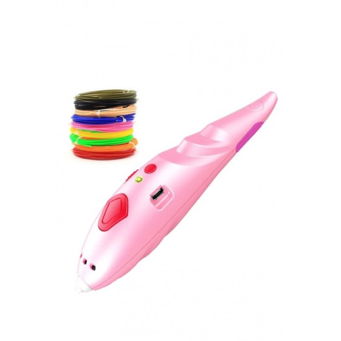 Creion Painting Pen pentru Desenat Obiecte 3D, filament 1.75 mm, temperatura mica, Roz, Doty® [1]
