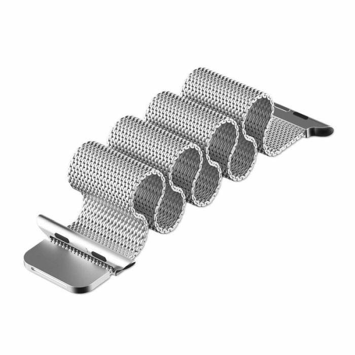 Curea argintie magnetica din otel inoxidabil, 44 mm compatibila Ceas Apple seria 1, 2 , 3 [6]