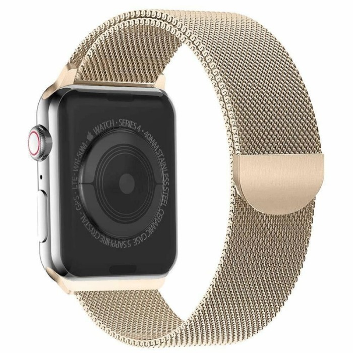 Curea Aurie magnetica din otel inoxidabil, 38 mm compatibila Ceas Apple seria 1, 2 , 3 [2]