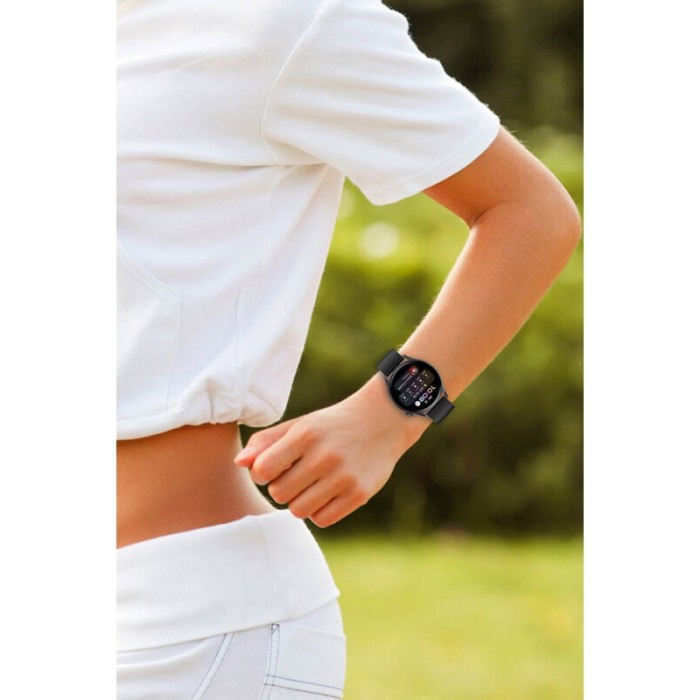 Curea din silicon compatibila cu Samsung Galaxy Watch series 5/6, materiale de calitate, 40 mm, negru, Doty® [5]