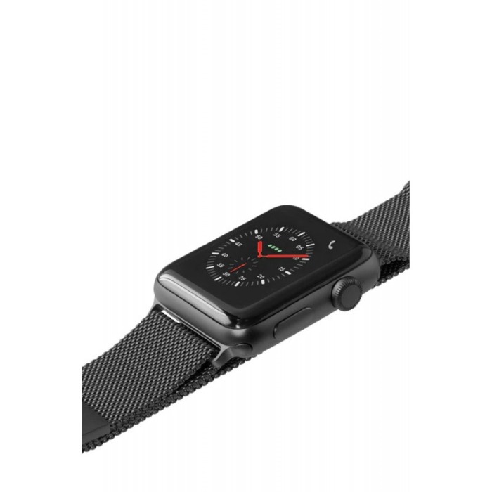 Curea GraphitDesign magnetica din otel inoxidabil, 42 mm, compatibila cu Apple Watch seria 1, 2, 3, 4, 5, 6, grafit [5]