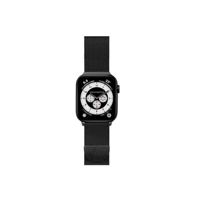 Curea GraphitDesign magnetica din otel inoxidabil, 42 mm, compatibila cu Apple Watch seria 1, 2, 3, 4, 5, 6, grafit [2]
