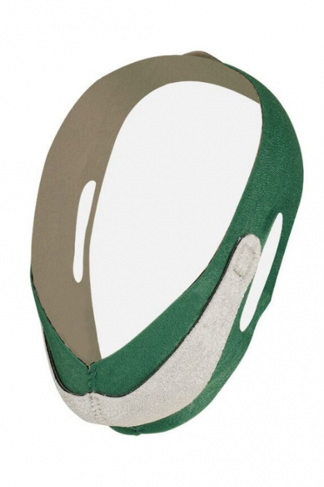 Curea tip banda pentru ridicare fetei ContouringBand Doty®, pentru lifting facial, fermitate si subtiere, prindere cu scai, 45 x 40 x 38 cm, verde [1]