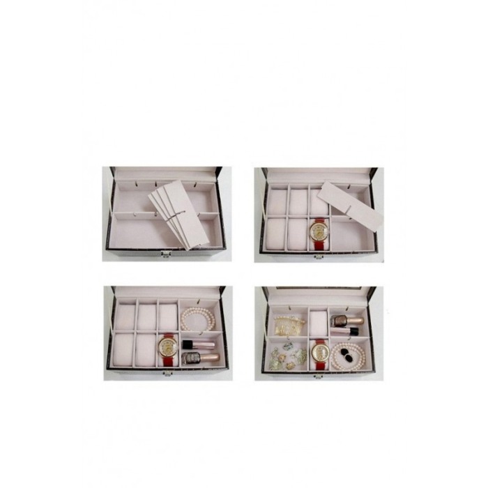 Cutie 12 ceasuri , caseta eleganta neagra pentru ceasuri + cadou cutie lemn depozitare bijuterii [6]