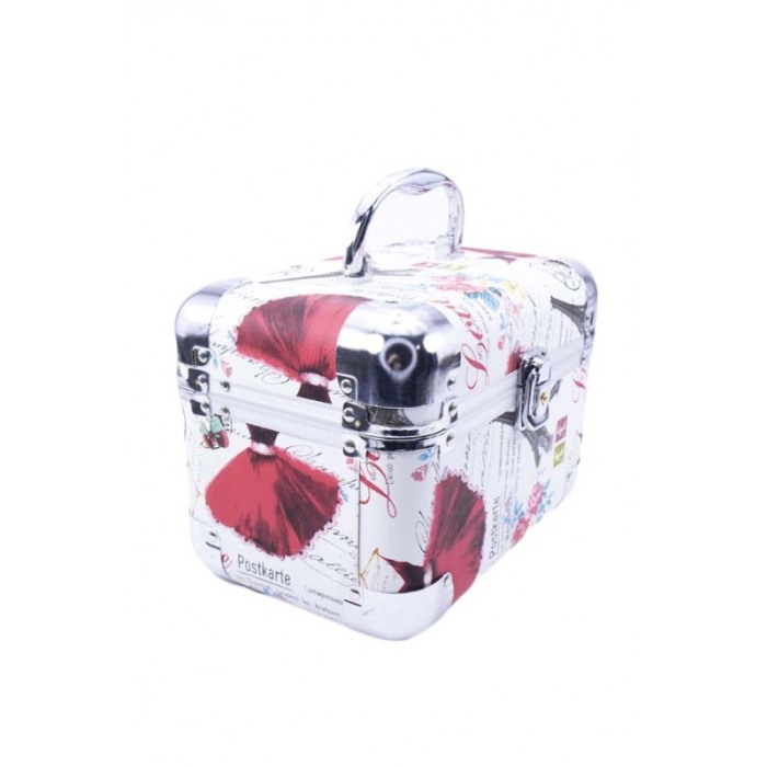 Cutie de bijuterii Giga Trunk Balerina  din material de calitate,usor de transportat,detalii argintii,2 nivele, 2 cheite,multico [3]