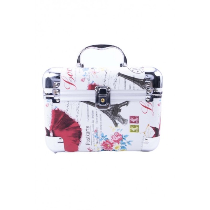 Cutie de bijuterii Giga Trunk Balerina  din material de calitate,usor de transportat,detalii argintii,2 nivele, 2 cheite,multico [7]