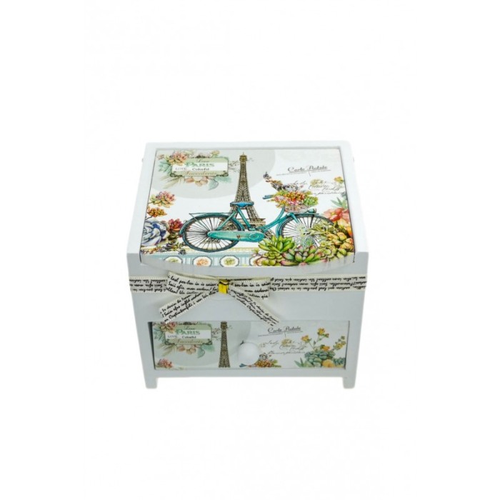 Cutie de Bijuterii Love Colorful Paris,  cu 1 sertar si oglinda 4look [2]