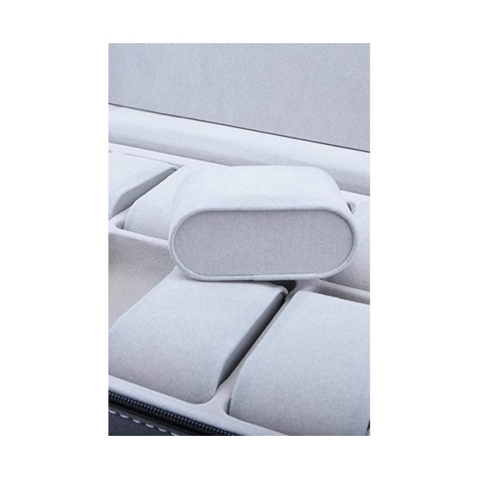 Cutie de ceasuri din piele ecologica HighLine Watch, pentru 10 ceasuri, pernute si interior din material moale, negru, 32x20 cm [3]