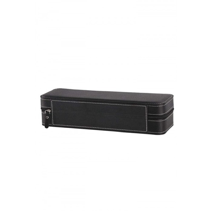 Cutie de ceasuri din piele ecologica HighLine Watch, pentru 10 ceasuri, pernute si interior din material moale, negru, 32x20 cm [5]