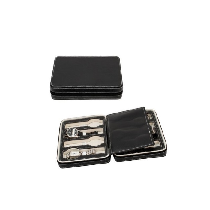 Cutie de ceasuri din piele ecologica TravelLineWatch, pentru 8 ceasuri,negru [8]