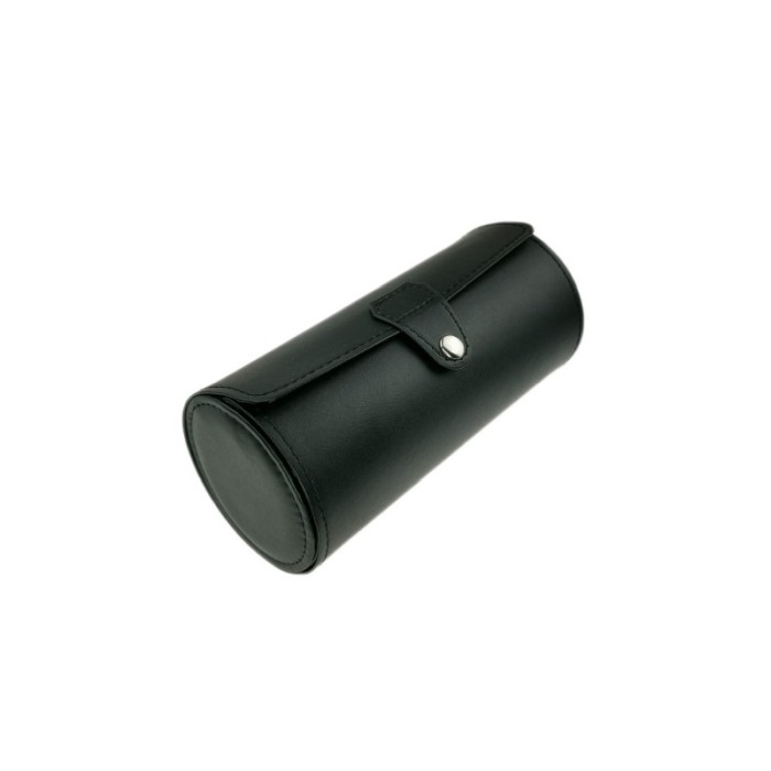 Cutie de ceasuri si bijuterii cilindrica , culoare negru 19 cm [2]