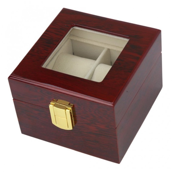 Cutie de depozitare Luxury din lemn pentru 2 ceasuri [3]