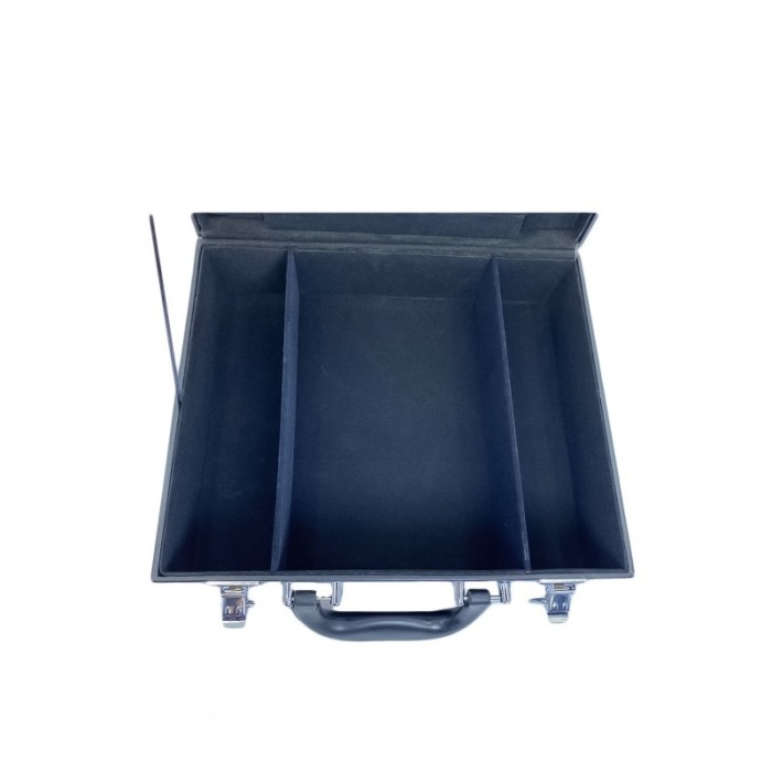 Cutie de organizare machiaj MakeUp Case,iluminata LED,piele ecologica, 29x24 cm , spatii depozitare, oglinda interioara, negru [2]