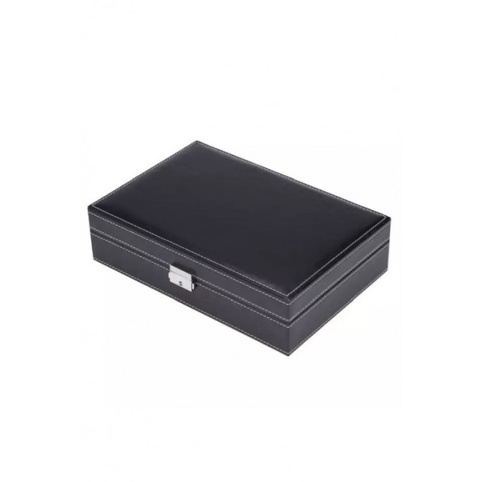 Cutie Depozitare 8 Ceasuri Si Accesorii Negru 2 In 1 cu oglinda interioara, negru mat , Doty [3]