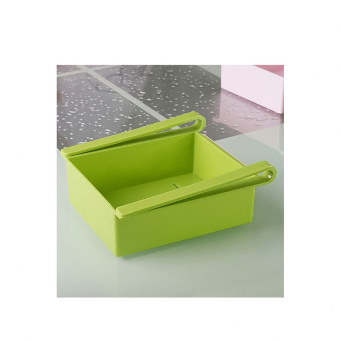 Cutie depozitare Fresh Storage, tip sertar, pentru frigider, usor de utilizat, practic, 15 x 15 x 7 cm, verde [4]