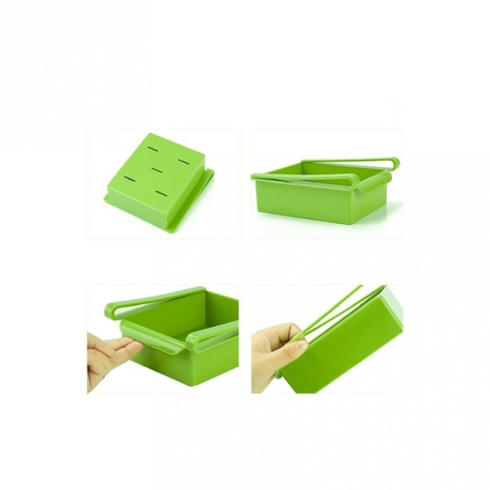Cutie depozitare Fresh Storage, tip sertar, pentru frigider, usor de utilizat, practic, 15 x 15 x 7 cm, verde [1]
