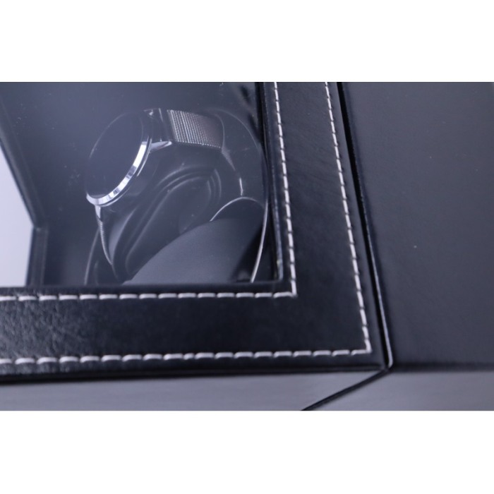 Cutie din piele ecologica Watch Spin ,pentru 2 ceasuri automatice, 2 programe de functionare, 18x 14 cm, negru [6]