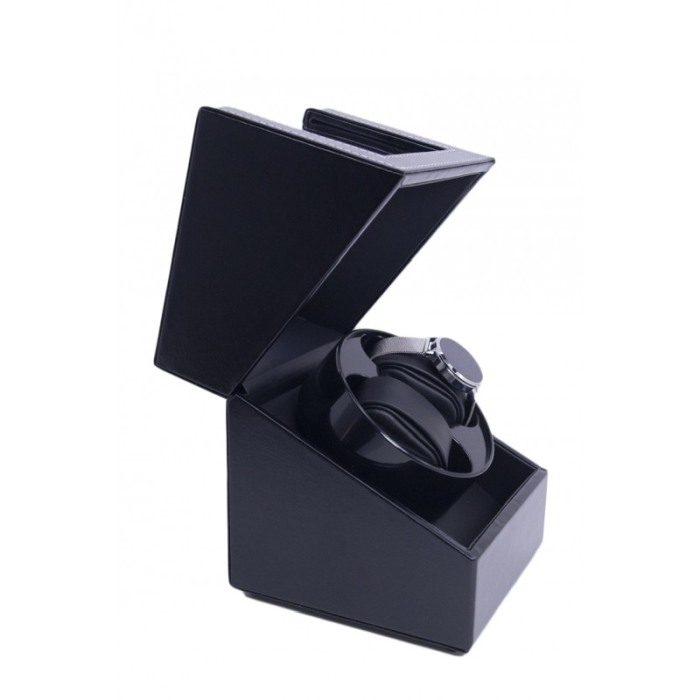 Cutie din piele ecologica Watch Spin ,pentru 2 ceasuri automatice, 2 programe de functionare, 18x 14 cm, negru [2]