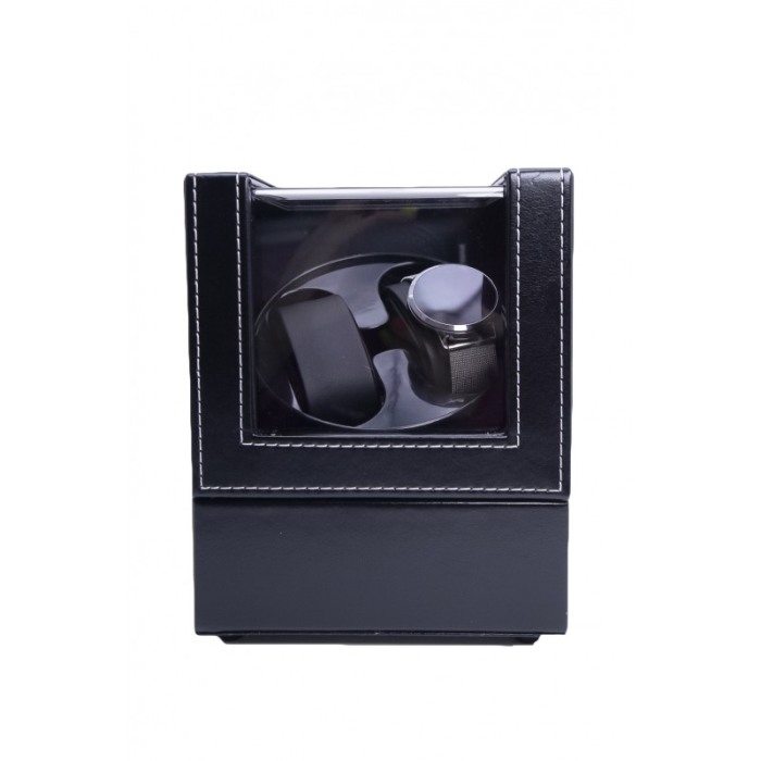 Cutie din piele ecologica Watch Spin ,pentru 2 ceasuri automatice, 2 programe de functionare, 18x 14 cm, negru [4]