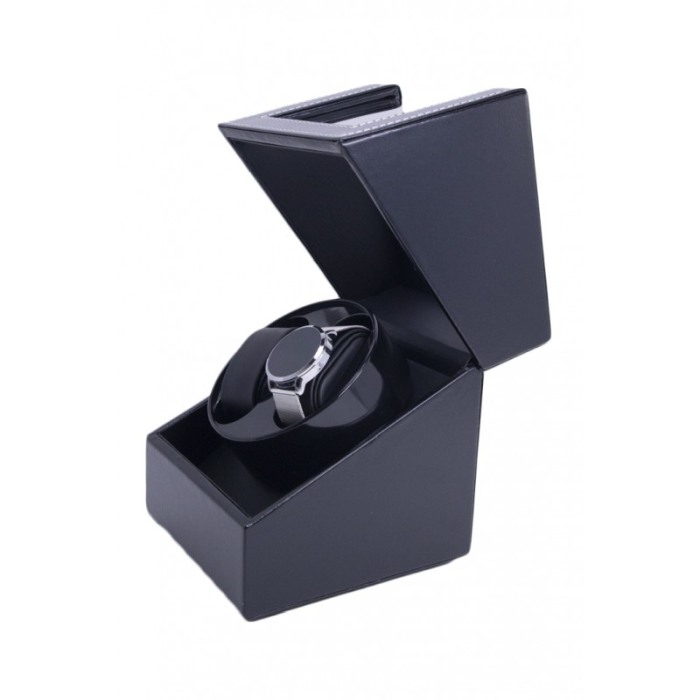 Cutie din piele ecologica Watch Spin ,pentru 2 ceasuri automatice, 2 programe de functionare, 18x 14 cm, negru [3]