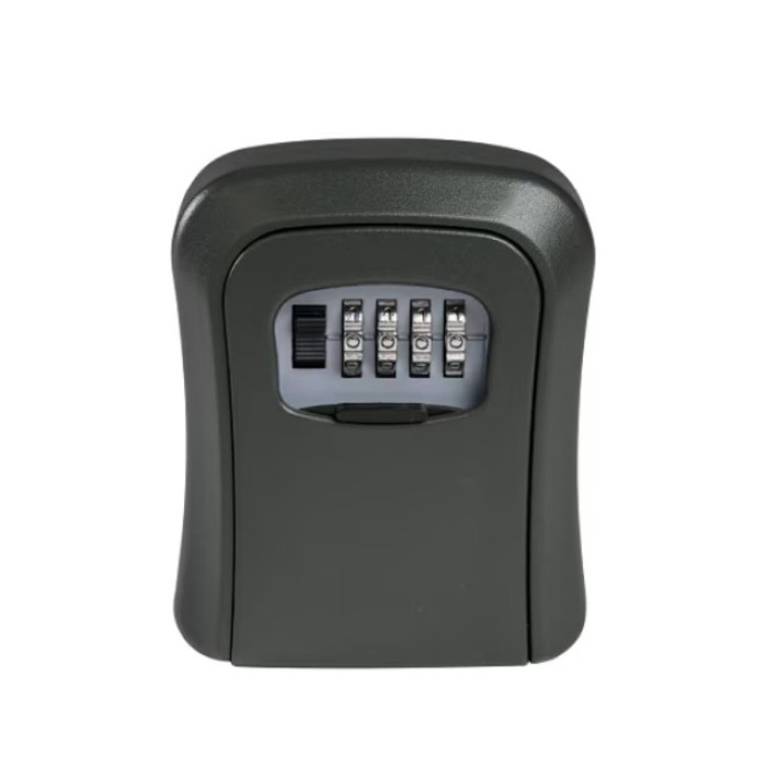Cutie Metalica tip Seif, Depozitare Chei KeyUnlock Doty®, Cifru Mecanic, 9x11x4 cm, negru, accesorii incluse, de Perete, negru [8]