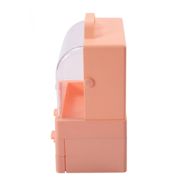 Cutie organizare si depozitare make-up sau produse de skincare BabySkin Doty®, 27x21x14 cm, crem rozaliu [7]