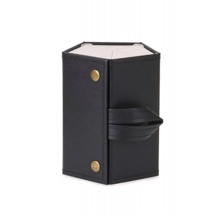 Cutie suport pentru ochelari GlassesBox Doty®, pliabil, portabila, 47x16 cm, 5 spatii, piele ecologica neagra [2]