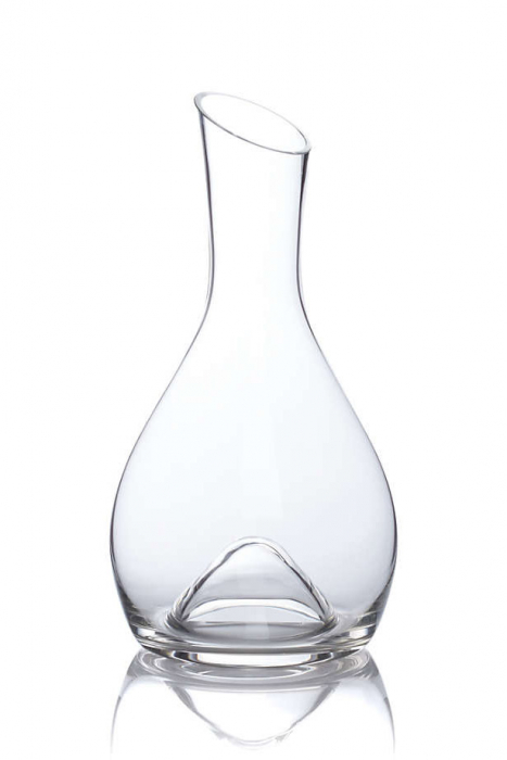 Decantor de vin Classic Wine Pourer Doty®, design elegant si practic, din sticla, transparent, varf curbat, ideal pentru servire, 1600 ml [1]
