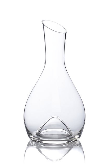 Decantor de vin Classic Wine Pourer Doty®, design elegant si practic, din sticla, transparent, varf curbat, ideal pentru servire, 1600 ml [4]