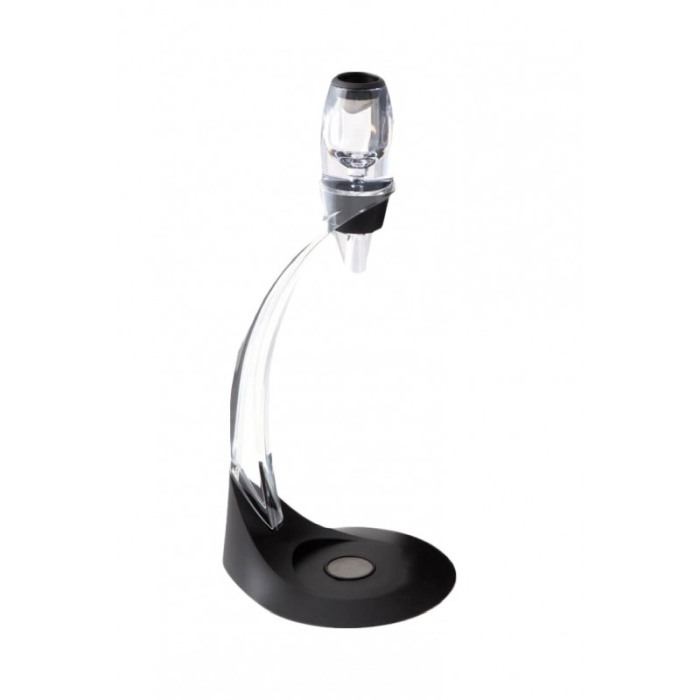 Decantor de vin Glamorous Wine ,tip aerator, design elegant,din acril si silicon,negru [5]