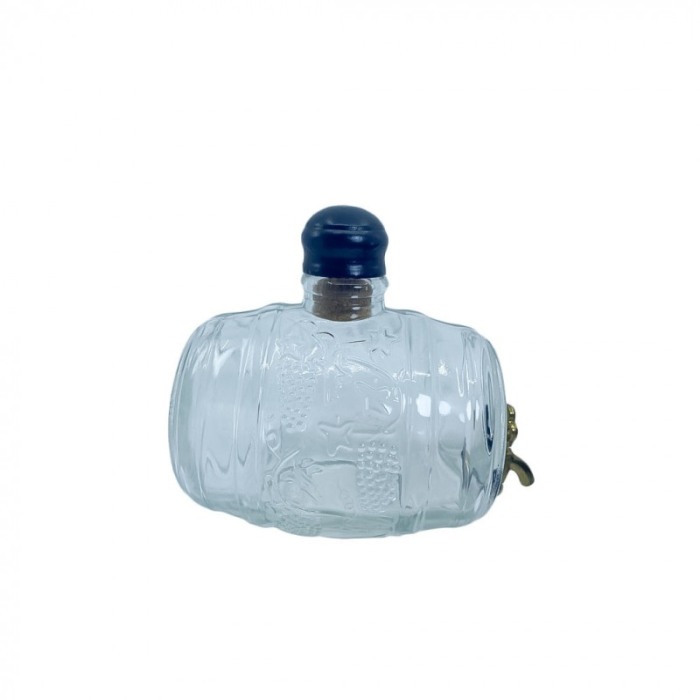Decantor din sticla Rustic Drinks, cu suport din lemn , forma butoi cu robinet, 2 pahare incluse, dop din pluta, 750 ml [2]