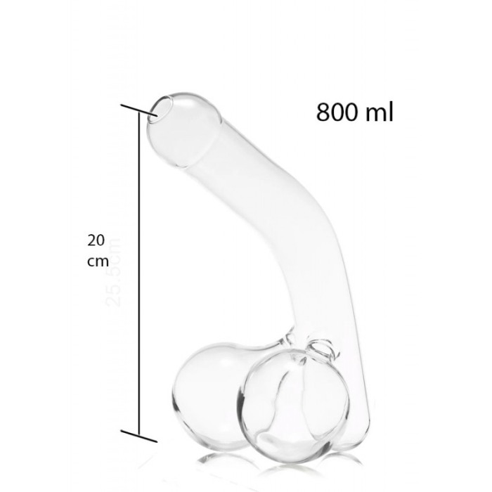 Decantor DrunkenBalls, design creativ, din sticla, elegant, 800 ml, 20 cm, transparent, Doty® [4]