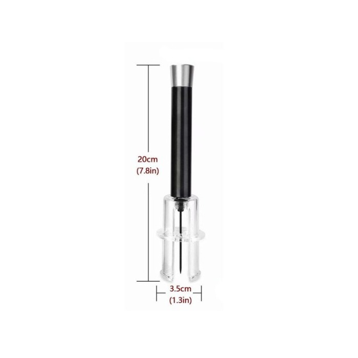 Desfacator de vin cu presiune de aer AirWineOpener, usor de utilizat, eficient, 20 cm, negru [3]