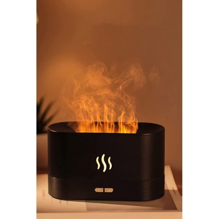 Difuzor aromaterapie si umidificator ultrasonic El Fuego, cu efect de flacara, negru, Doty®️ [4]
