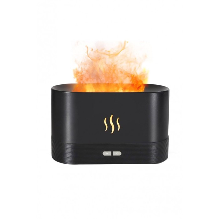 Difuzor aromaterapie si umidificator ultrasonic El Fuego, cu efect de flacara, negru, Doty®️ [1]