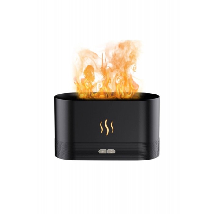 Difuzor aromaterapie si umidificator ultrasonic El Fuego, cu efect de flacara, negru, Doty®️ [2]