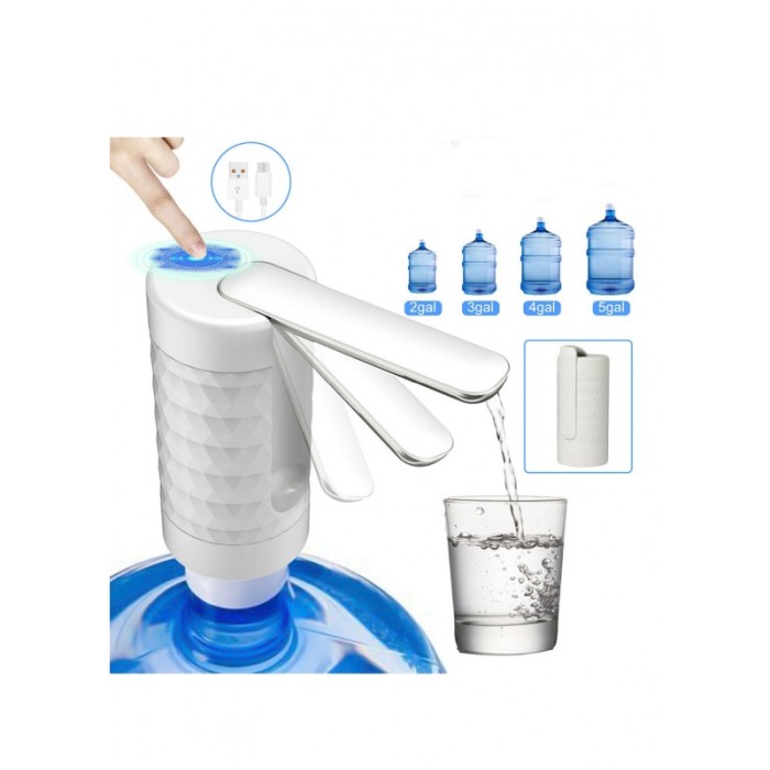 Dispenser electric de apa PumpJoy Doty.ro®, compatibil cu bidoane de apa de 5L/10L/15L/19L, alb [1]