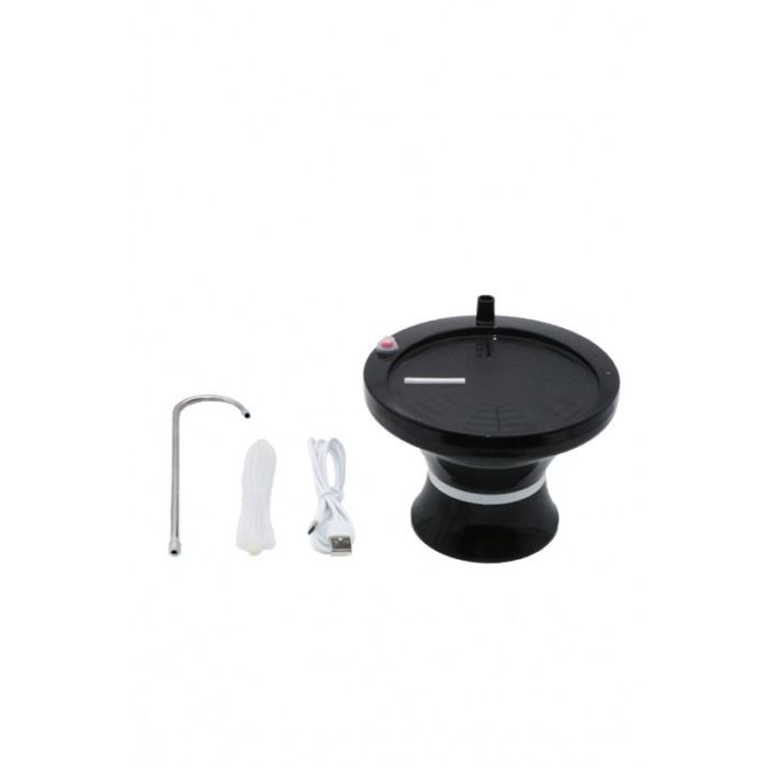 Dispenser electric de apa WaterFlow,cu robinet, usor de instalat,reincarcabil, 360 de grade rotatie, negru [2]