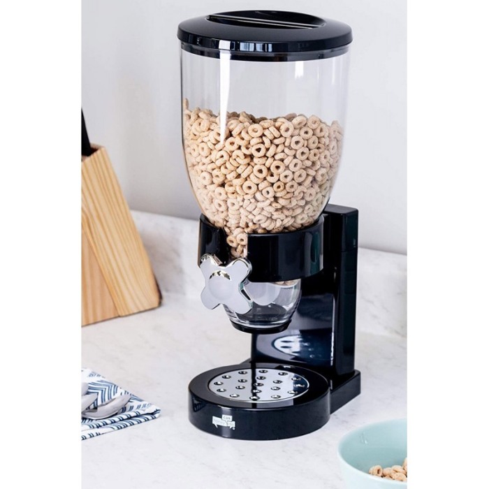 Dispenser pentru cereale OneMoveBreak, un recipient 500 g, rapid si usor de utilizat, negru, Doty®️ [2]