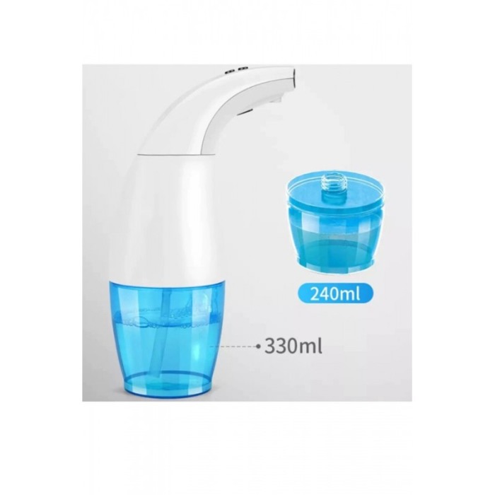 Dispenser sapun automat,  fara contact, cu lumina UV,cu infrarosu, 2 compartimente interschimbabile 240 ml/330 ml,alb/albastru,d [3]