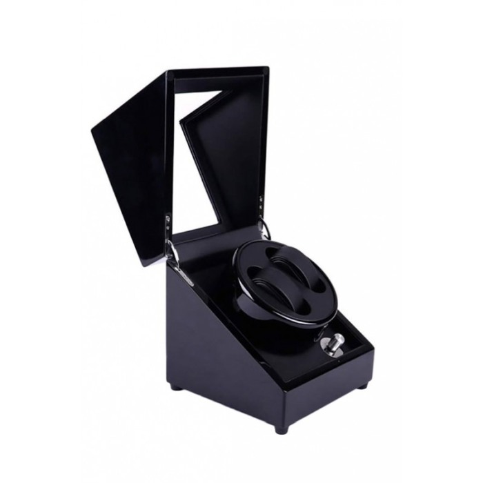 Dispozitiv de intors Ceasurile Automatice Watch Winder 2+0 Doty®, aspect lucios, piele ecologica interioara, negru [2]