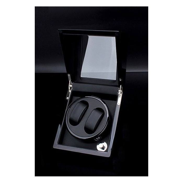 Dispozitiv de intors Ceasurile Automatice Watch Winder 2+0 Doty®, aspect lucios, piele ecologica interioara, negru [7]