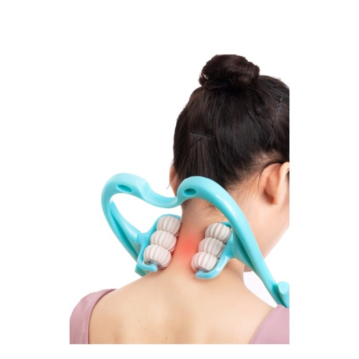 Dispozitiv de masaj RelaxMuscles Doty®, prin presiune, cu 6 role, usor de utilizat, albastru [6]