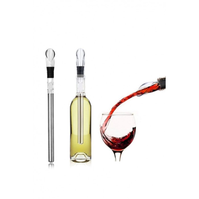 Dispozitiv de racire vin 3 in 1 CoolWine, cu picurator si aerator, sigur si eficient, design elegant, transparent/negru [5]