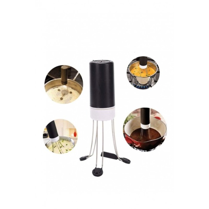 Dispozitiv electric pentru amestecare mancare AutoStir, rezistent la caldura si lichide, negru, Doty®️ [4]