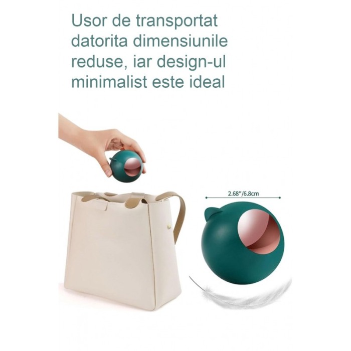 Dispozitiv manual de curatat scamele DustyBall Doty®, cu silicon lipicios, reutilizabil, forma rotunda, 6 cm [6]
