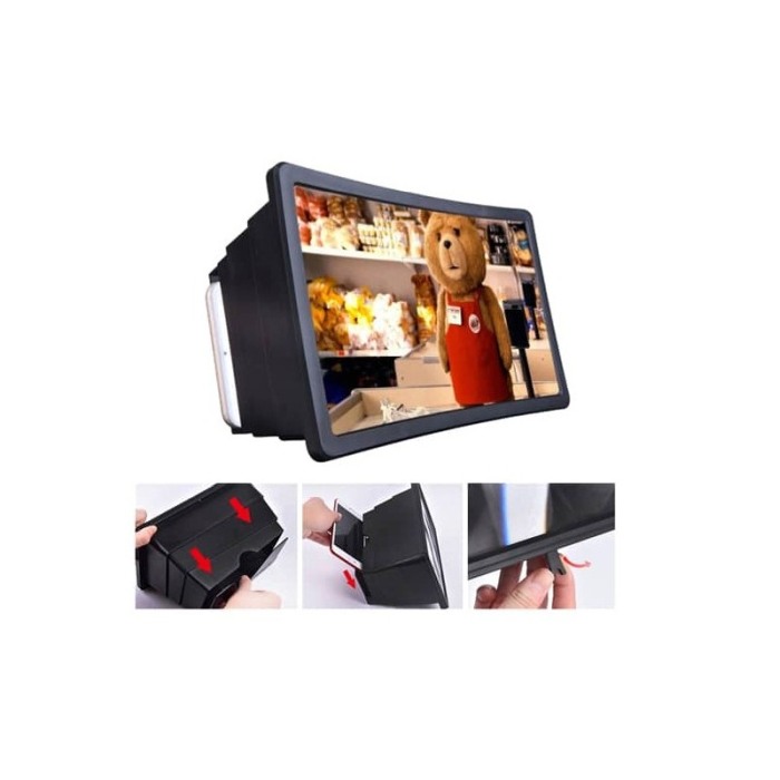 Dispozitiv pentru marirea ecranului de la telefon Mobile Cinema, cu stativ, efect 3D,19 x 12 x 10 cm, portabil , usor de folosit [6]