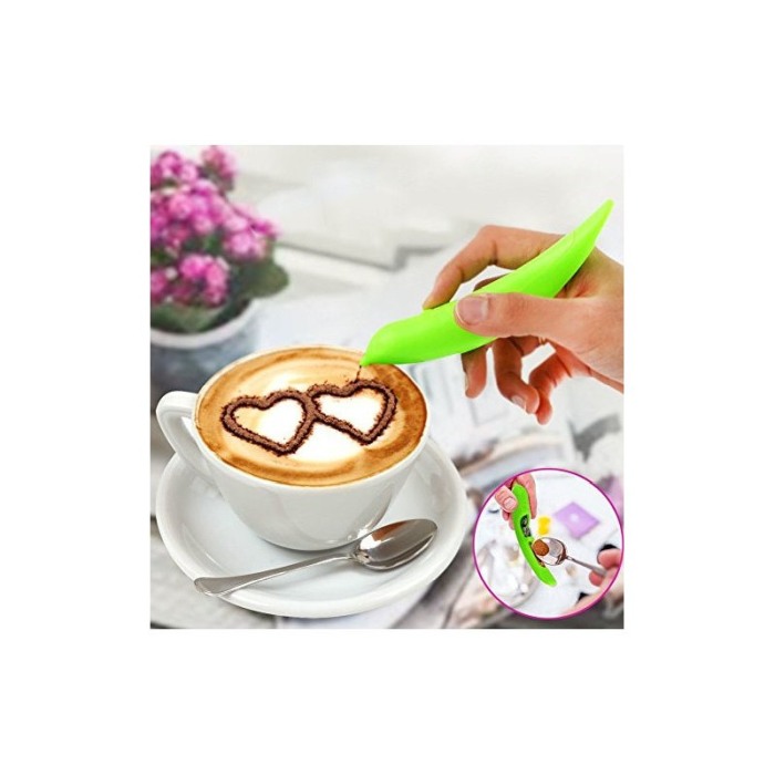 Dispozitiv pentru ornat cafeaua/prajiturile Hot Green Pepper, stil creion,bateriile incluse, verde neon [4]