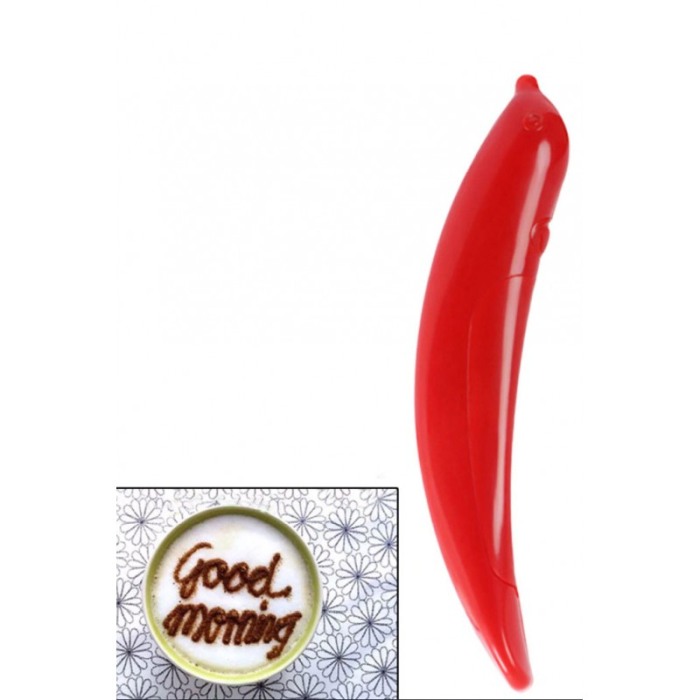 Dispozitiv pentru ornat cafeaua/prajiturile Hot Red Pepper, stil creion, dimensiuni reduse, bateriile incluse, rosu, Doty® [3]