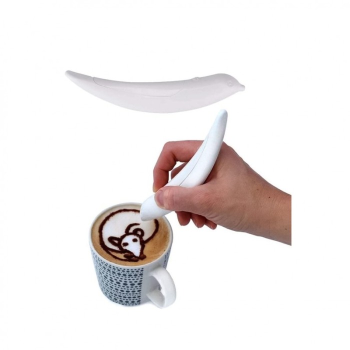 Dispozitiv pentru ornat cafeaua/prajiturile Hot White Pepper, stil creion,bateriile incluse, alb [1]